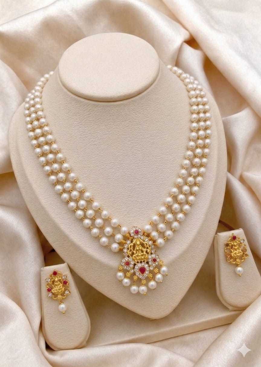 YNF Wholesale STONE PEARL Necklaces Set KESH164 | Surat Manufacturer