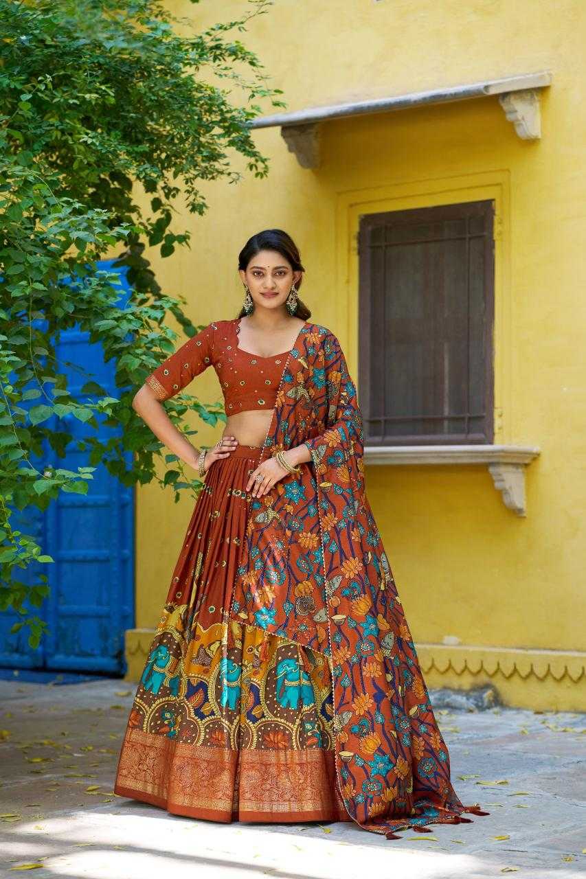 YNF Wholesale Tissue Silk Kalamkari Lehenga KESH134 AKANKSHA | Surat Manufacturer