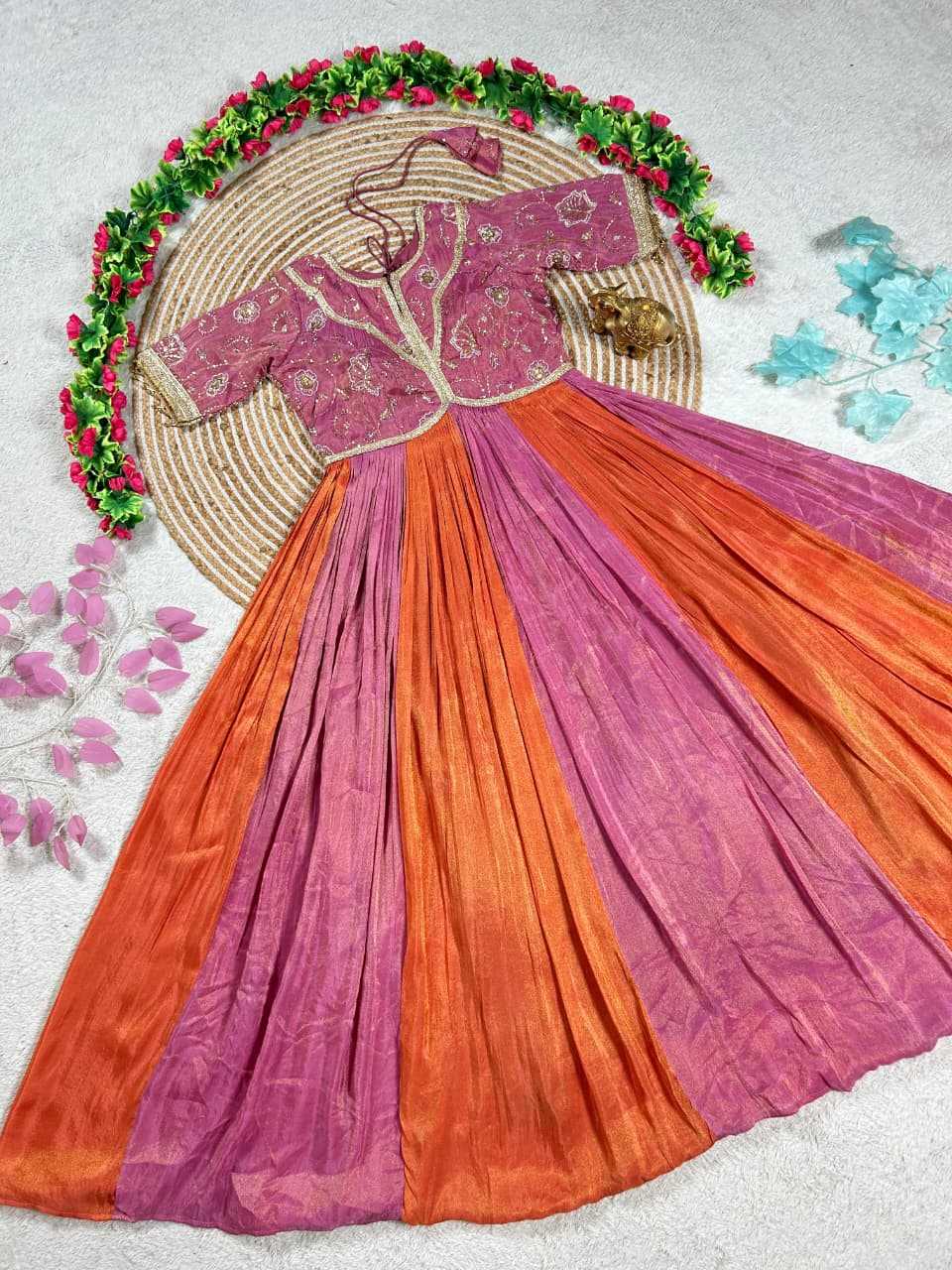 YNF Wholesale Tissue Silk Fancy Gowns KESH505 Mrunal | Surat Manufacturer