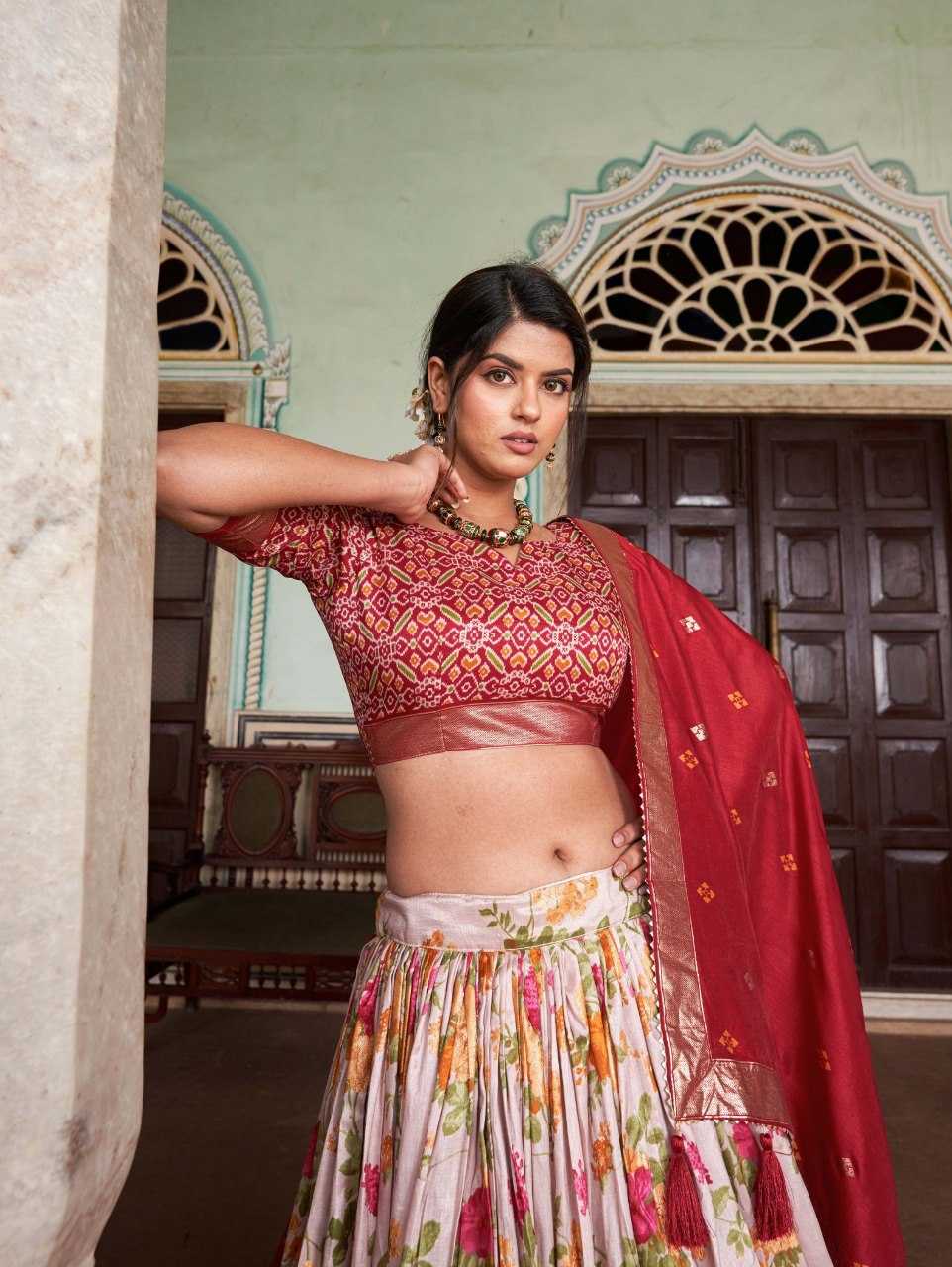 YNF Wholesale Tussar Silk Fancy Lehenga KESH173 FLOWER | Surat Manufacturer