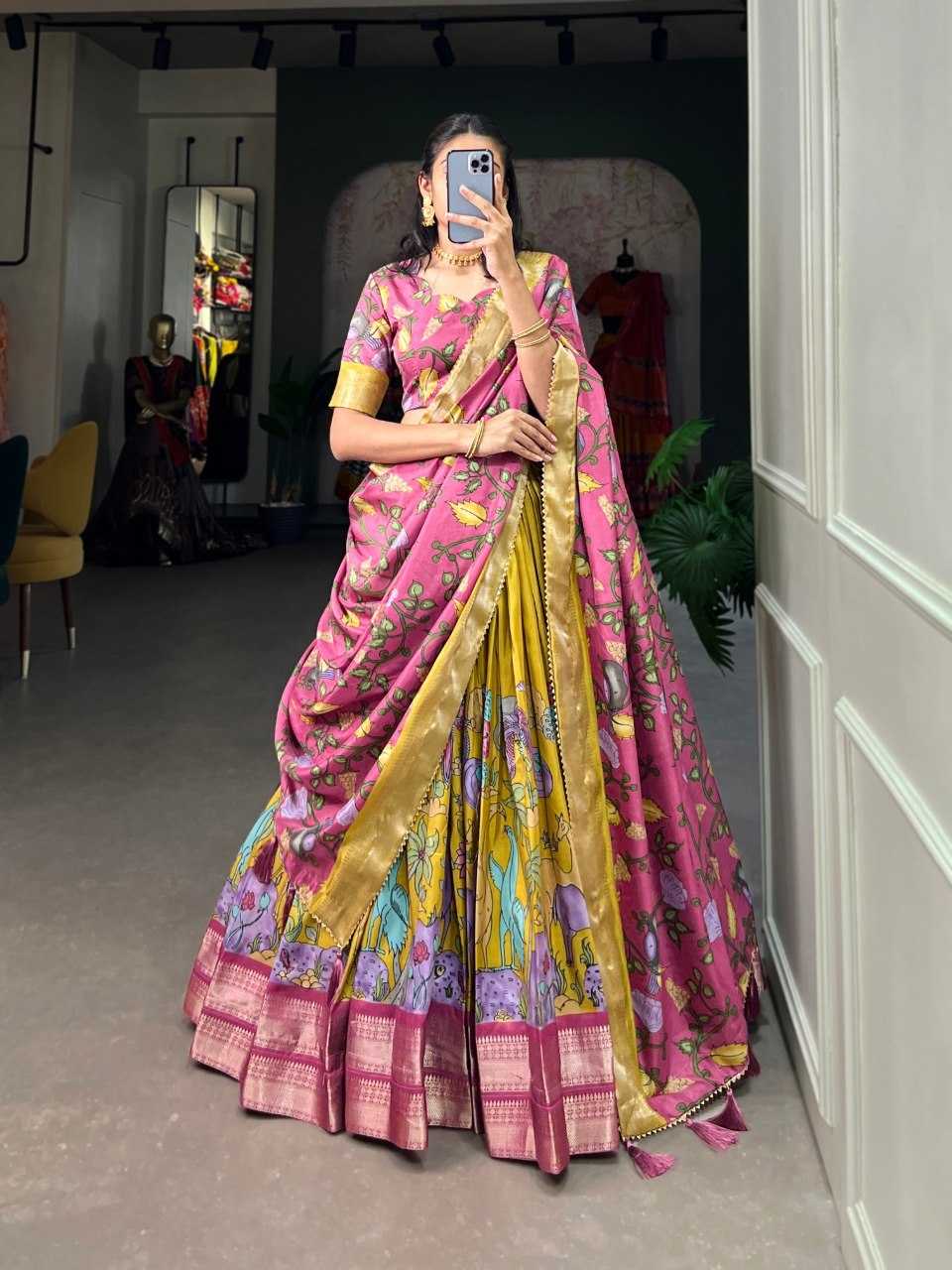YNF Wholesale Tussar Silk Traditional Lehenga KESH173 HELLY | Surat Manufacturer