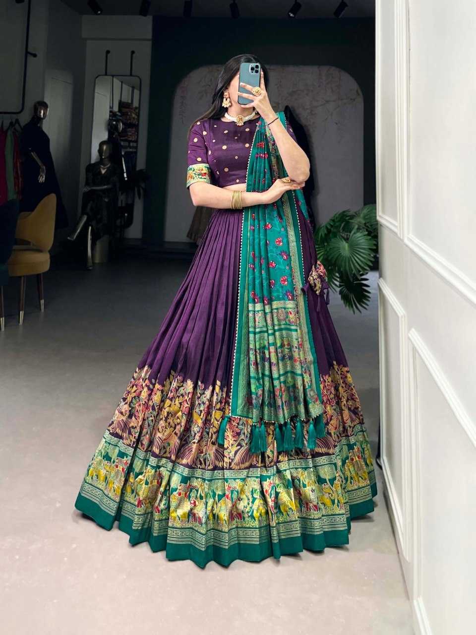 YNF Wholesale Tussar Silk Fancy Lehenga KESH173 MORANI | Surat Manufacturer