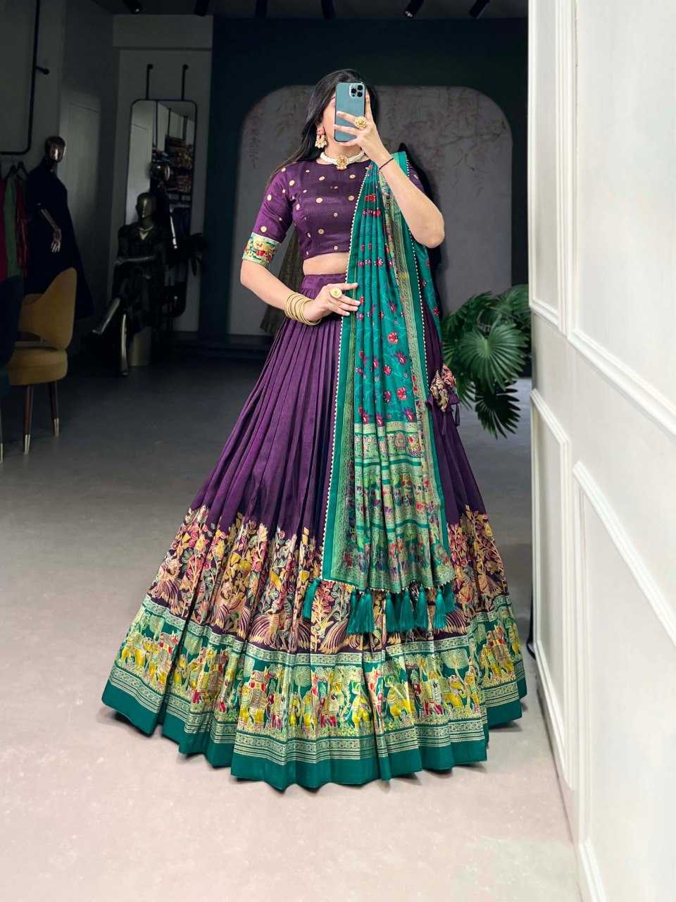 YNF Wholesale Tussar Silk Fancy Lehenga KESH173 MORANI | Surat Manufacturer