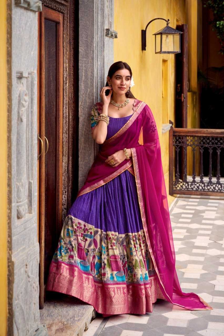 YNF Wholesale Tussar Silk Printed Lehenga KESH173 PANIHARI | Surat Manufacturer