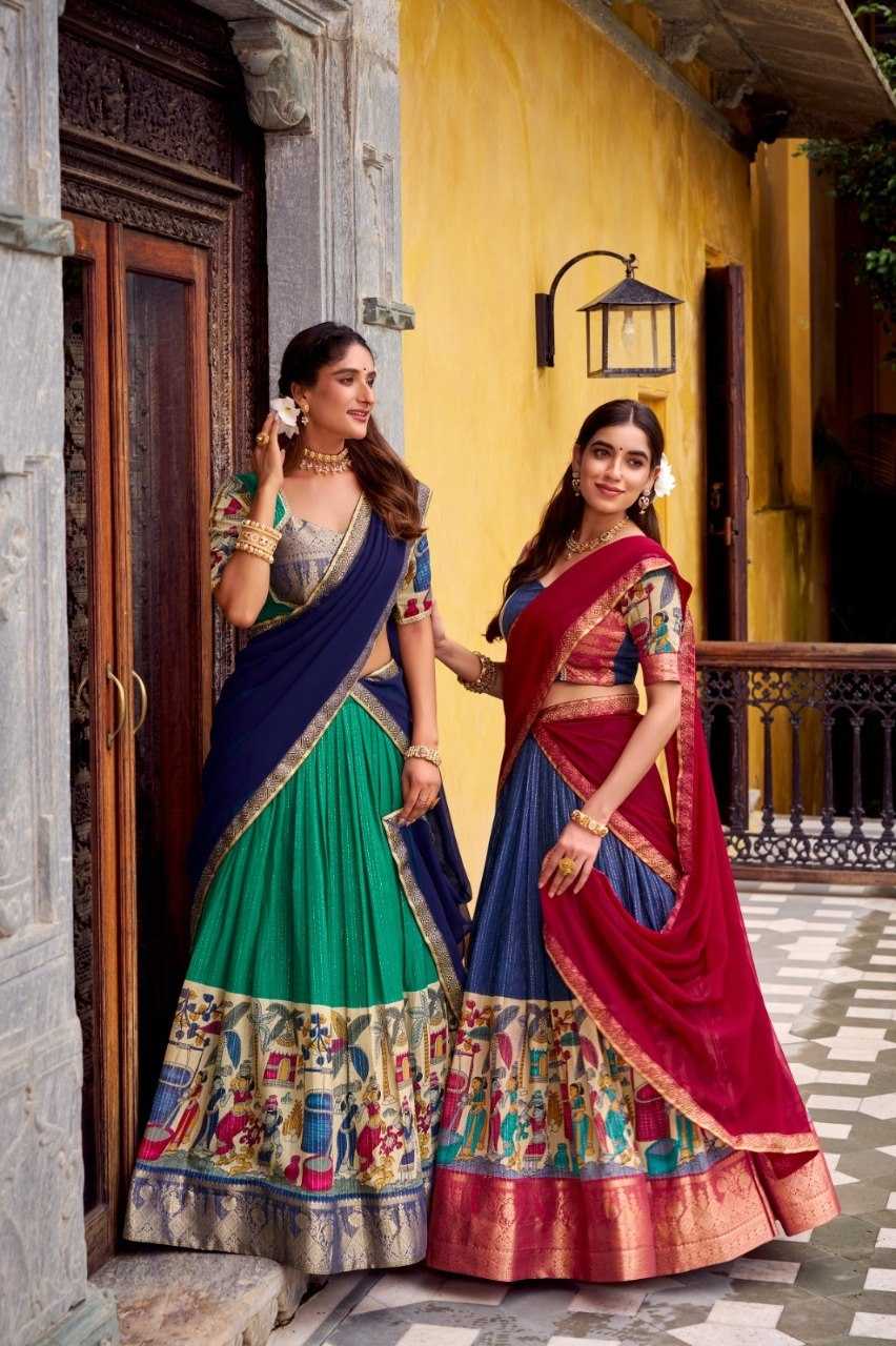 YNF Wholesale Tussar Silk Printed Lehenga KESH173 PANIHARI | Surat Manufacturer