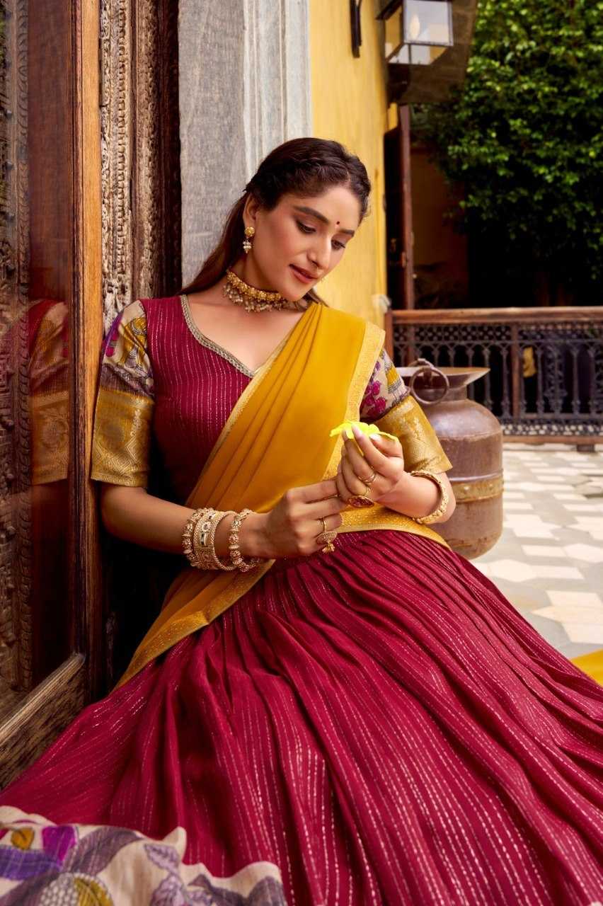 YNF Wholesale Tussar Silk Printed Lehenga KESH173 PANIHARI | Surat Manufacturer