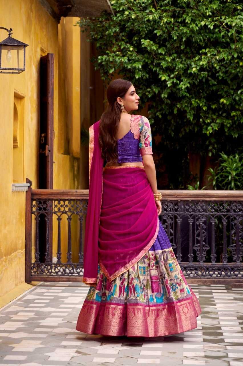 YNF Wholesale Tussar Silk Printed Lehenga KESH173 PANIHARI | Surat Manufacturer