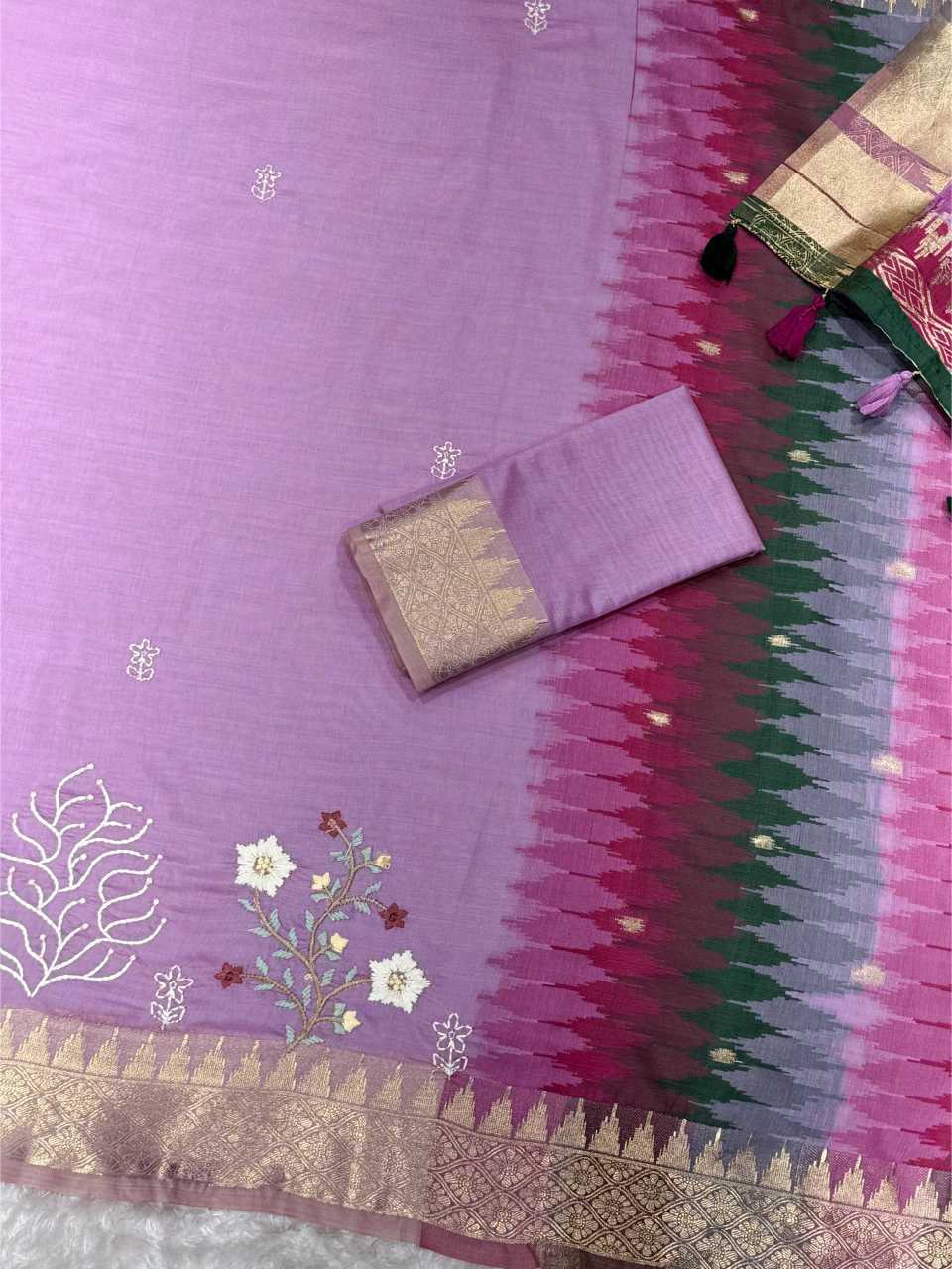 YNF Wholesale Tussar Silk Embroidered Sarees KESH501 Shital | Surat Manufacturer