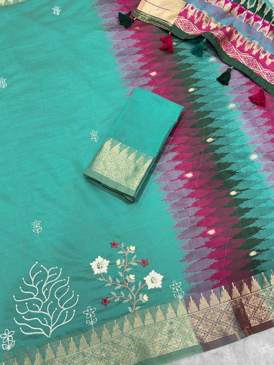 YNF Wholesale Tussar Silk Embroidered Sarees KESH501 Shital | Surat Manufacturer