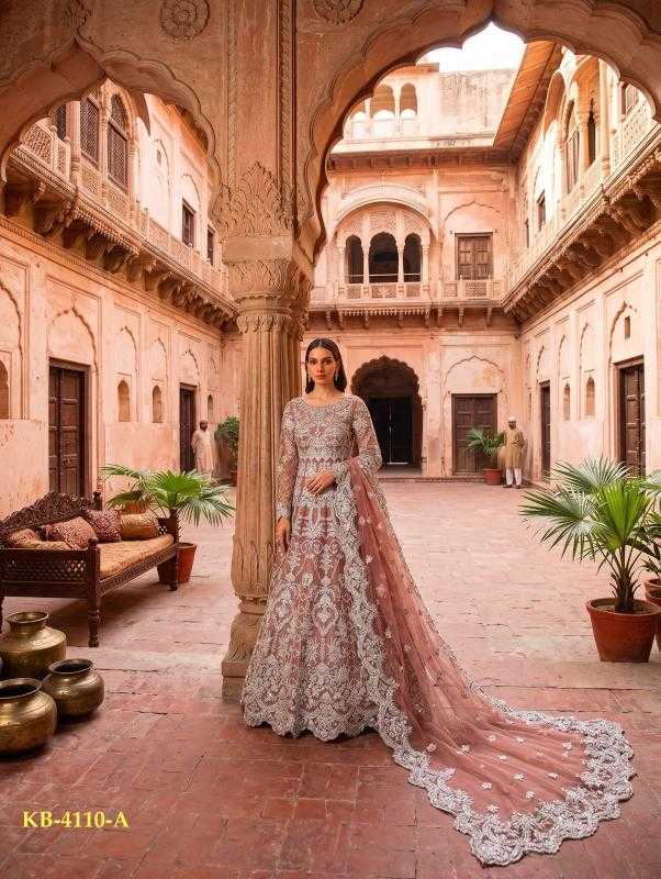 YNF Wholesale Twill Net Embroidery Gowns KESH530 4110 | Surat Manufacturer