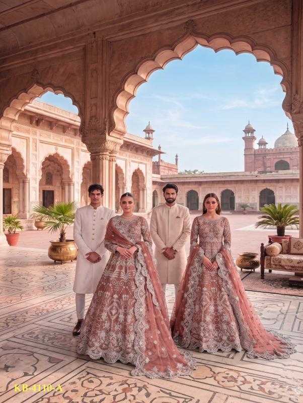 YNF Wholesale Twill Net Embroidery Gowns KESH530 4110 | Surat Manufacturer