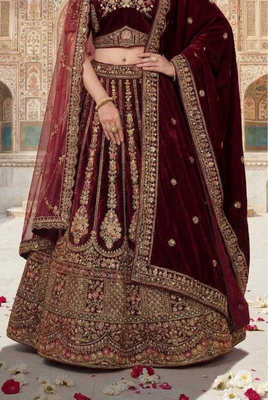 YNF Wholesale Velvet Bridal Lehenga KESH142 AV 107 | Surat Manufacturer