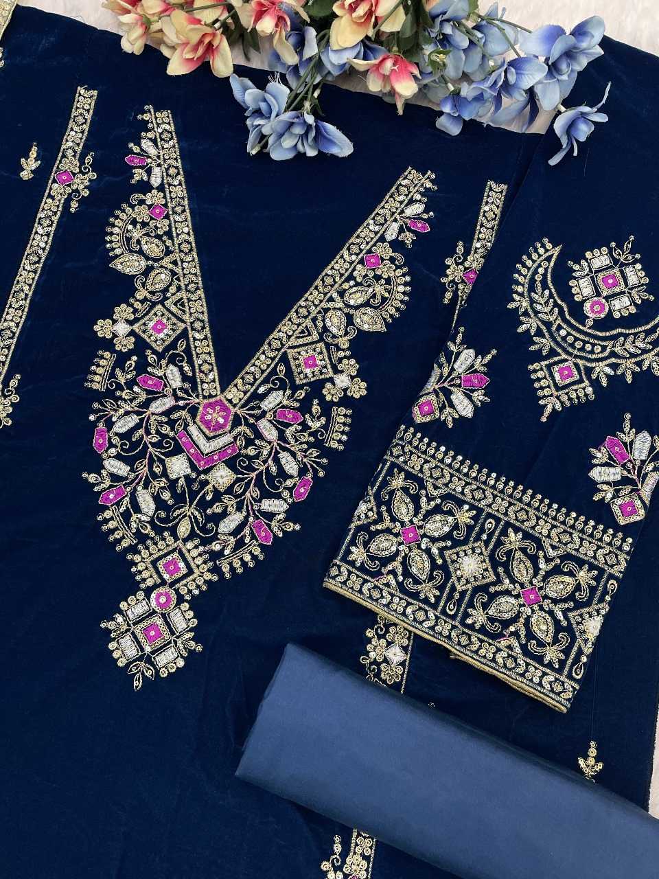 YNF Wholesale Velvet Velvet Suits KESH745 1320 | Surat Manufacturer