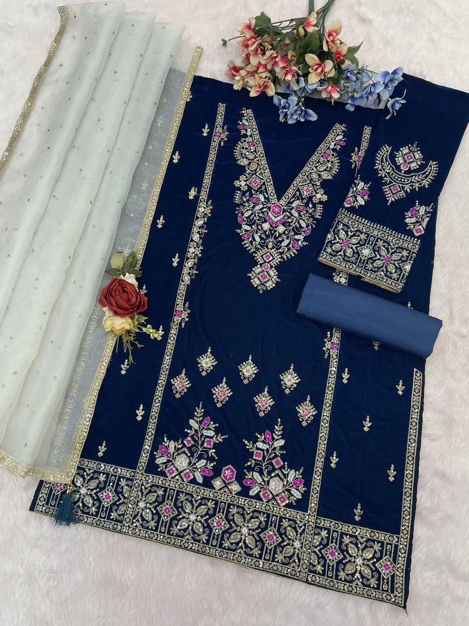 YNF Wholesale Velvet Velvet Suits KESH745 1320 | Surat Manufacturer