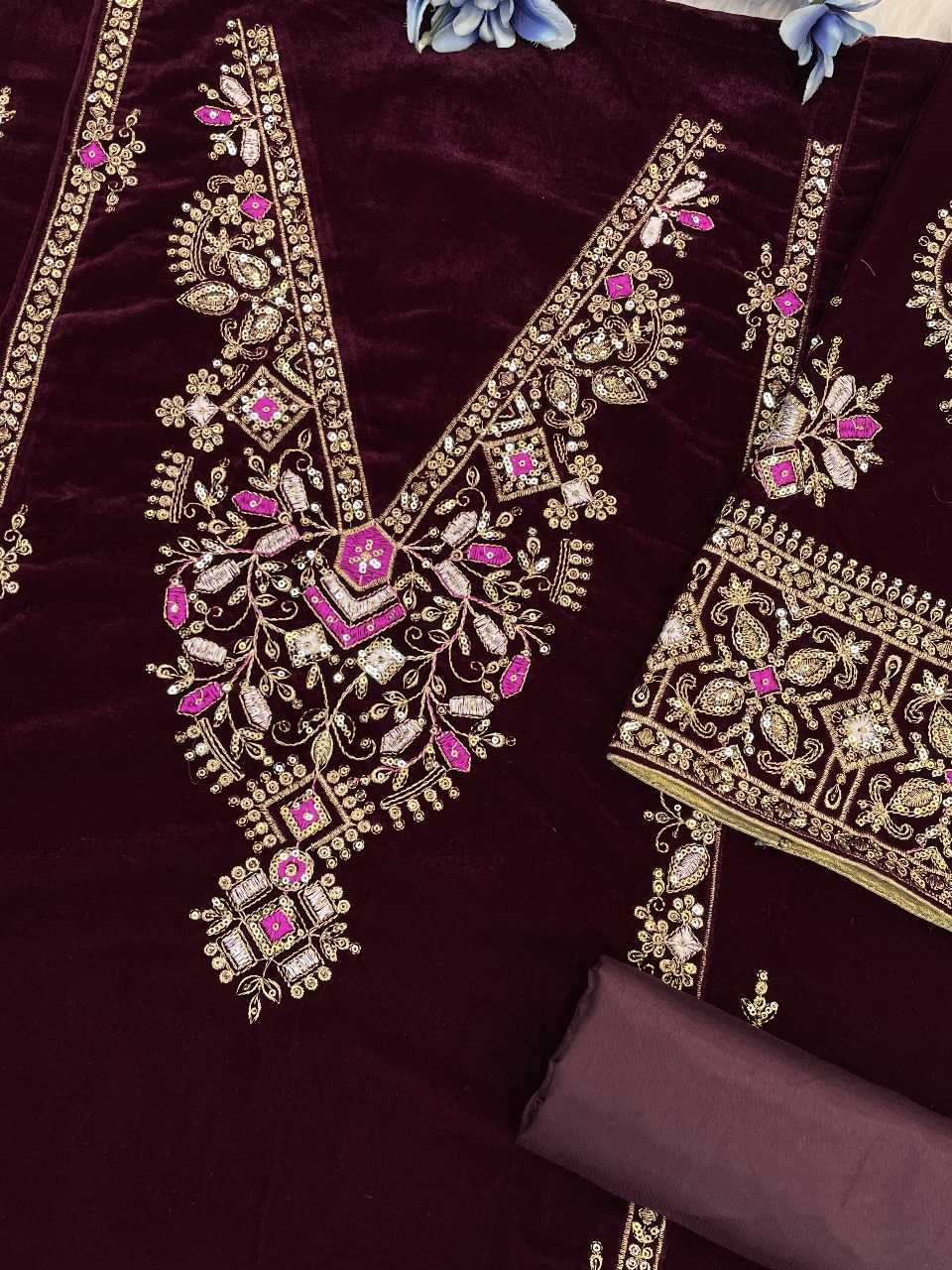 YNF Wholesale Velvet Velvet Suits KESH745 1320 | Surat Manufacturer