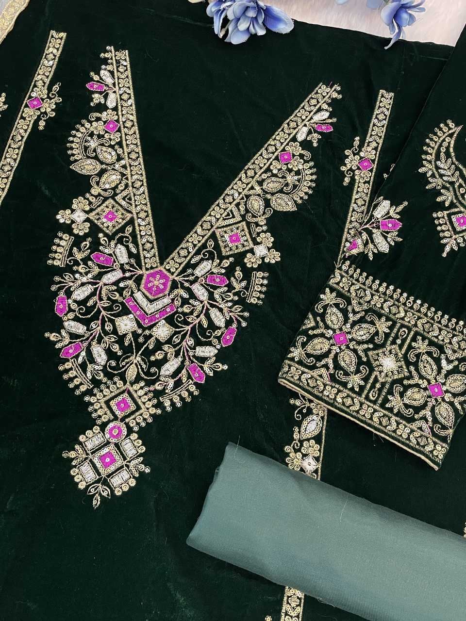YNF Wholesale Velvet Velvet Suits KESH745 1320 | Surat Manufacturer