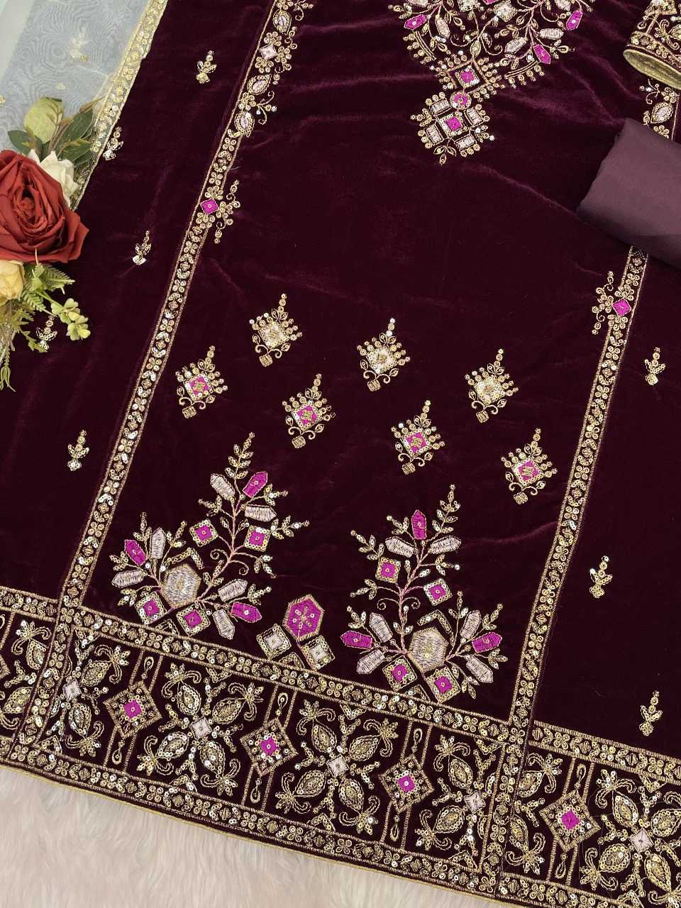 YNF Wholesale Velvet Velvet Suits KESH745 1320 | Surat Manufacturer