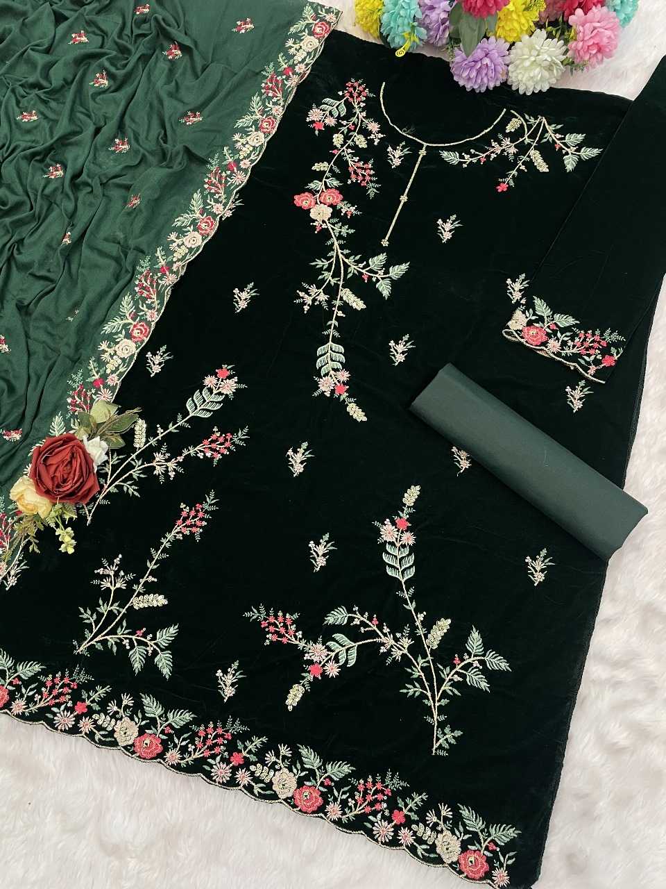 YNF Wholesale Velvet Velvet Suits KESH745 1321 | Surat Manufacturer
