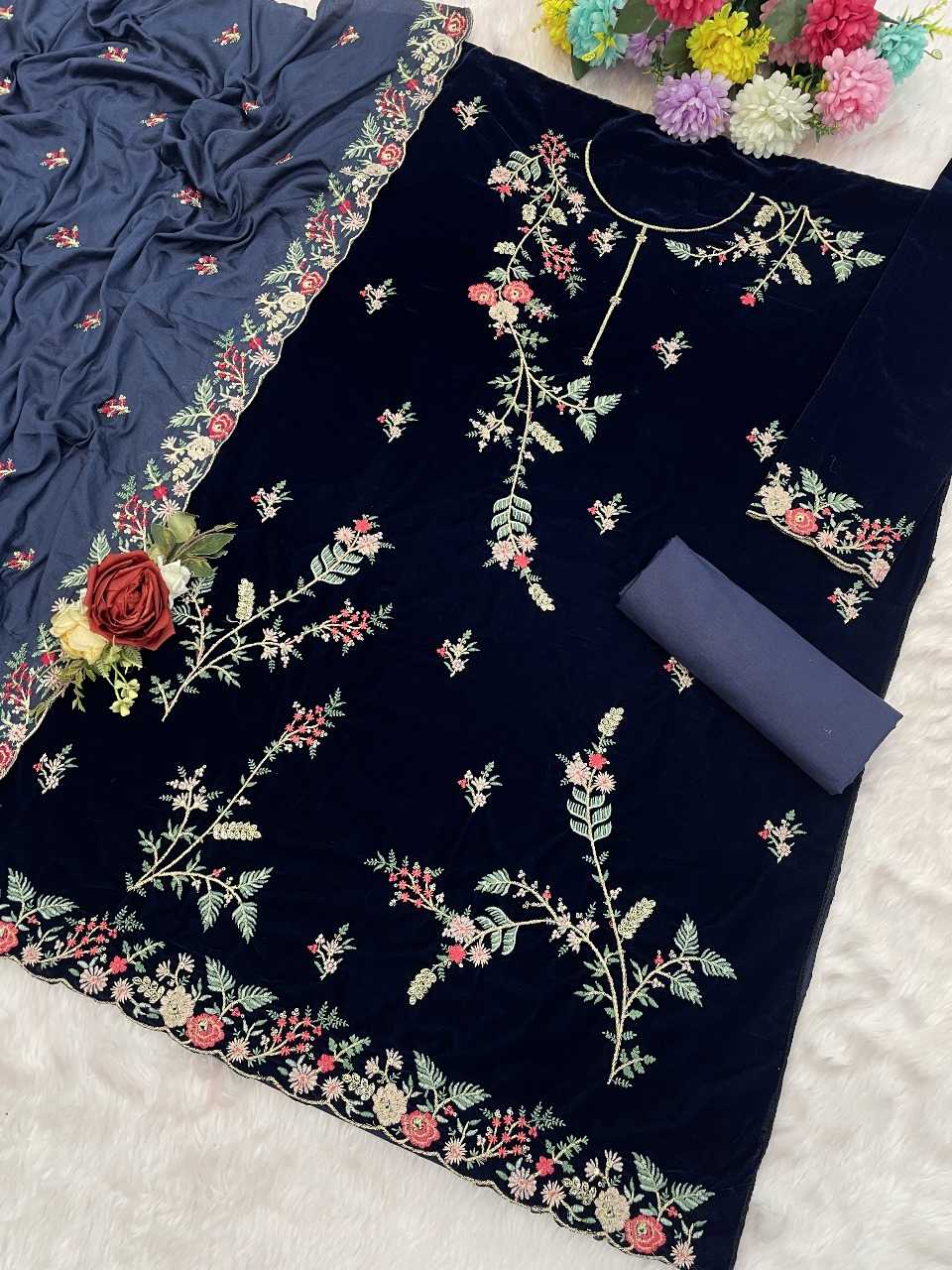 YNF Wholesale Velvet Velvet Suits KESH745 1321 | Surat Manufacturer