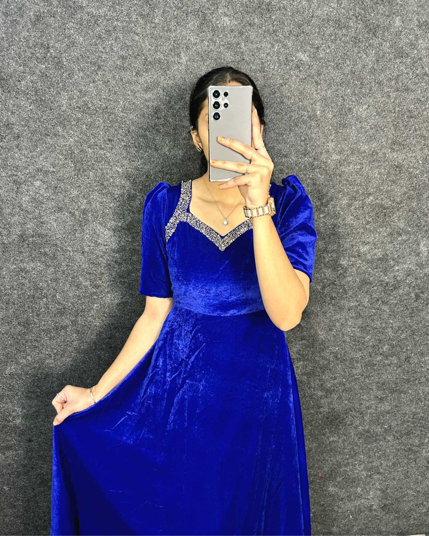 YNF Wholesale Velvet Party Gowns RIN214 Aakankshi | Surat Manufacturer