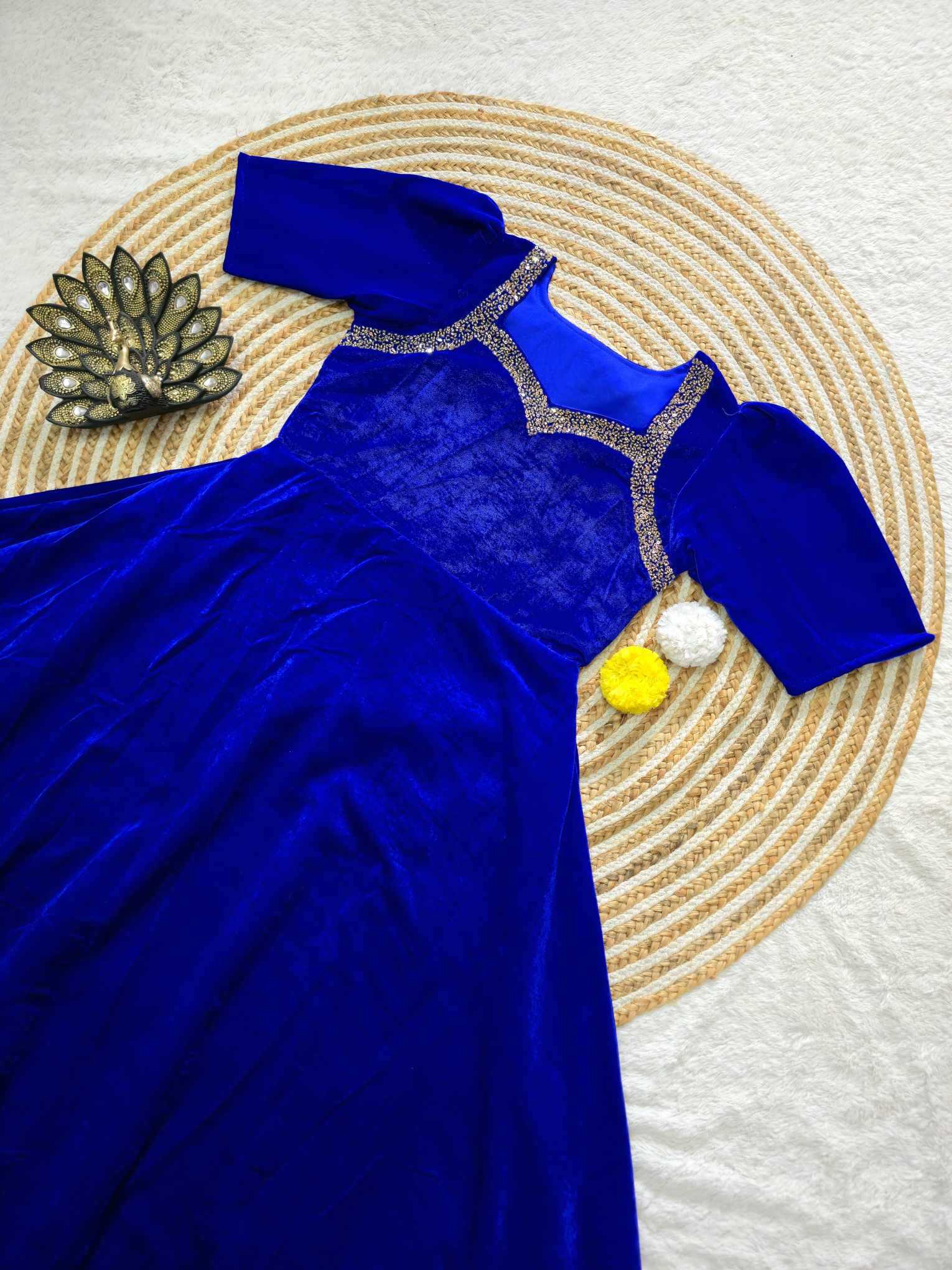 YNF Wholesale Velvet Party Gowns RIN214 Aakankshi | Surat Manufacturer