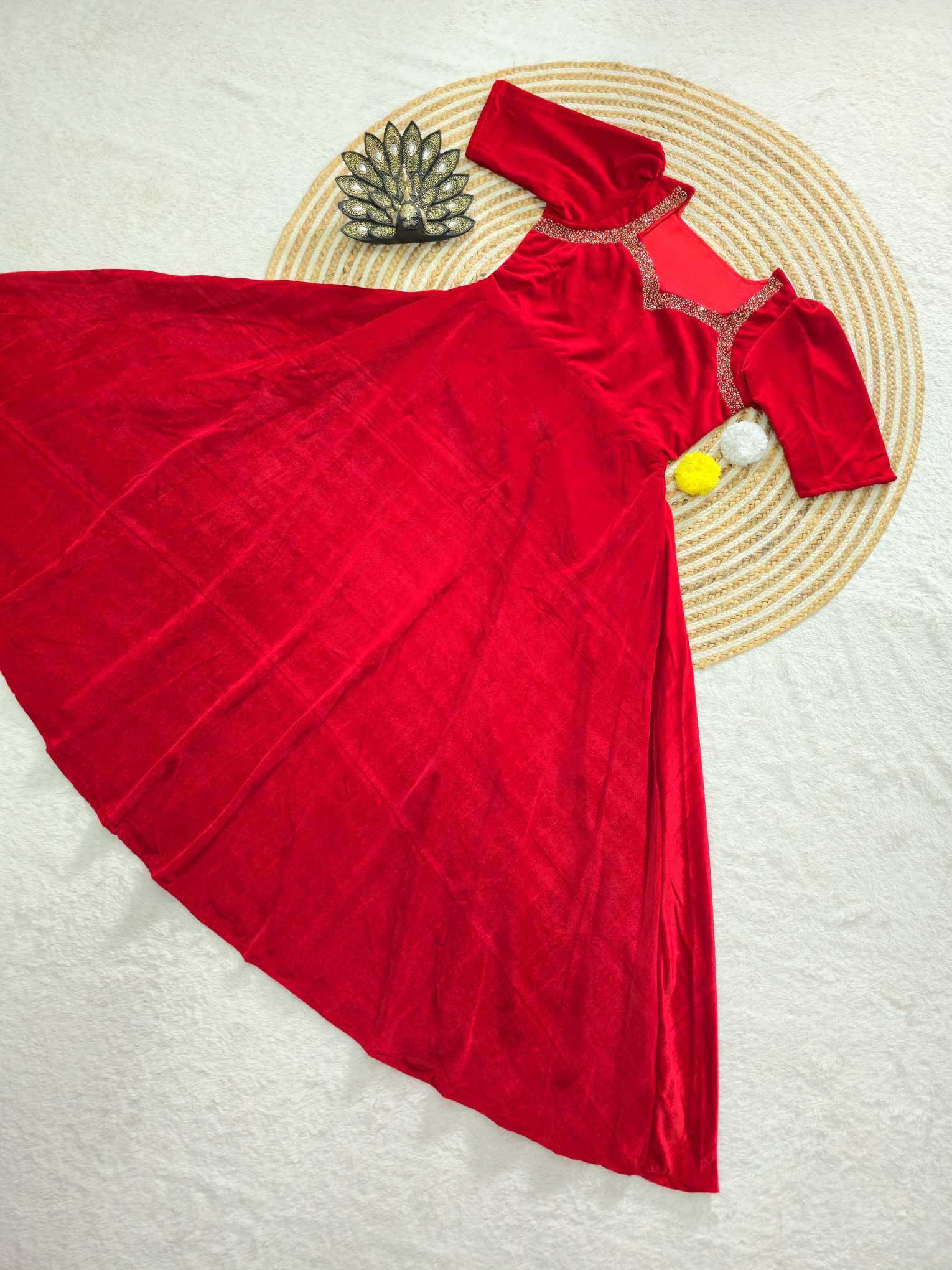YNF Wholesale Velvet Party Gowns RIN214 Aakankshi | Surat Manufacturer