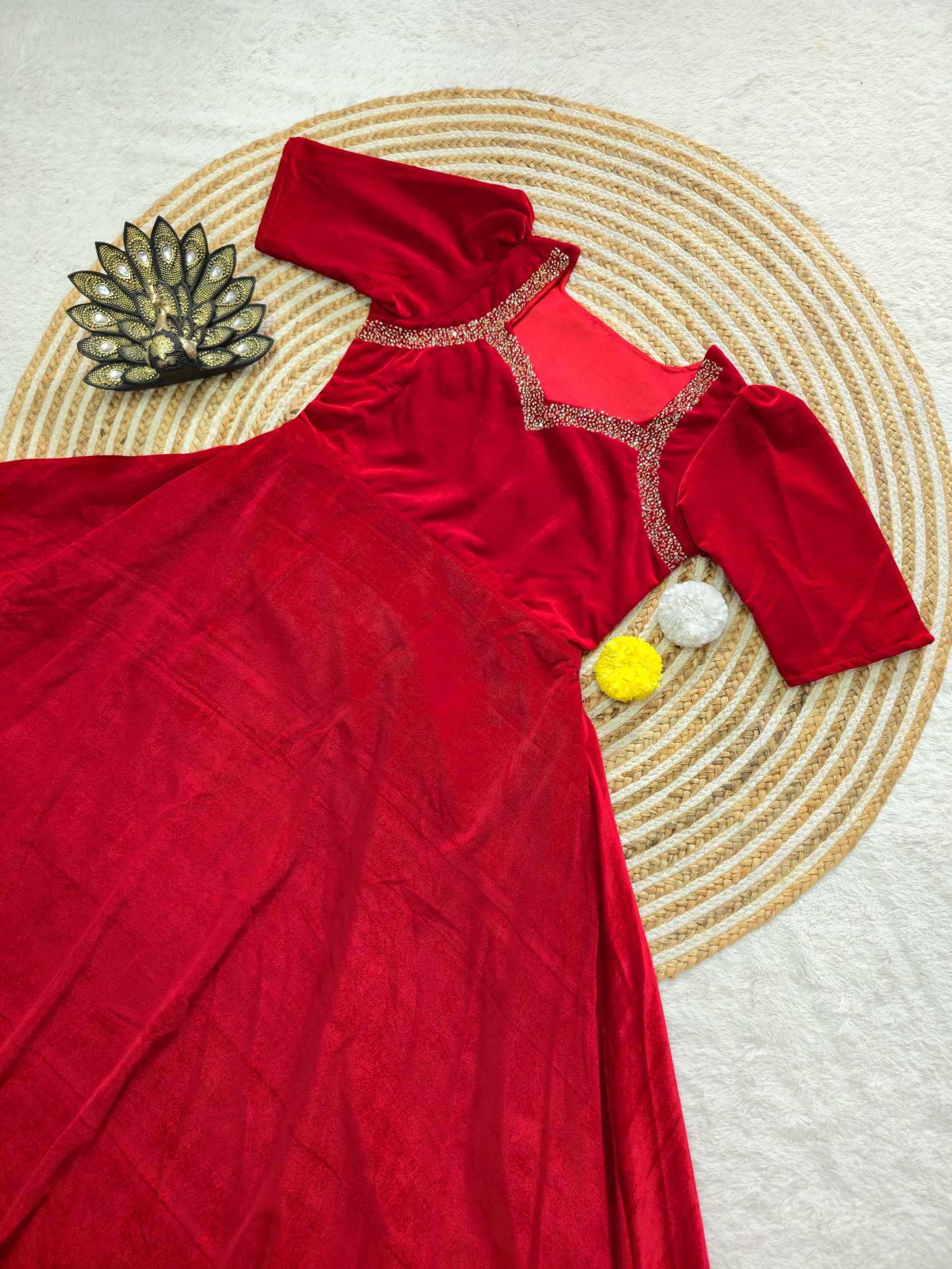 YNF Wholesale Velvet Party Gowns RIN214 Aakankshi | Surat Manufacturer