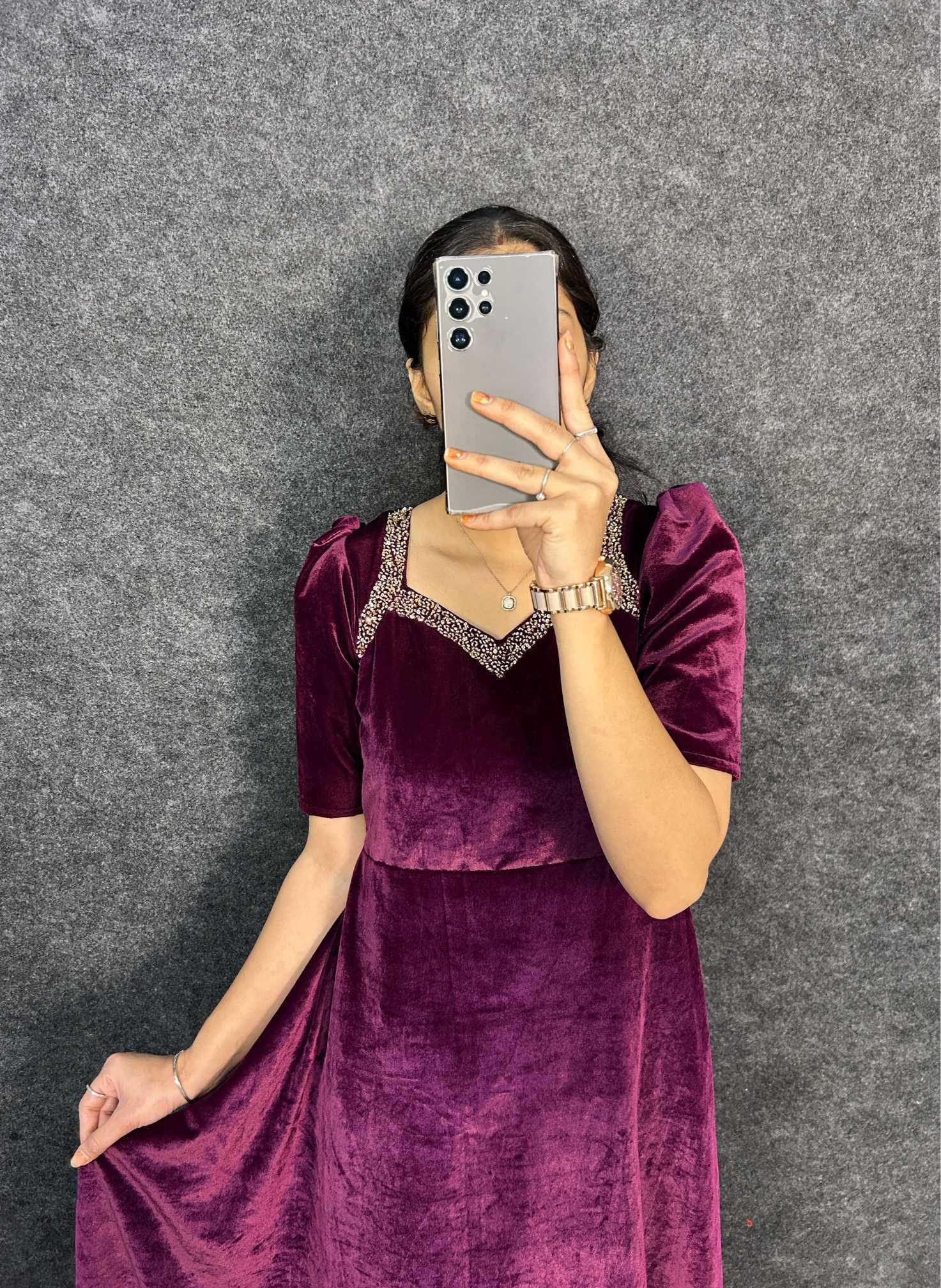 YNF Wholesale Velvet Party Gowns RIN214 Aakankshi | Surat Manufacturer