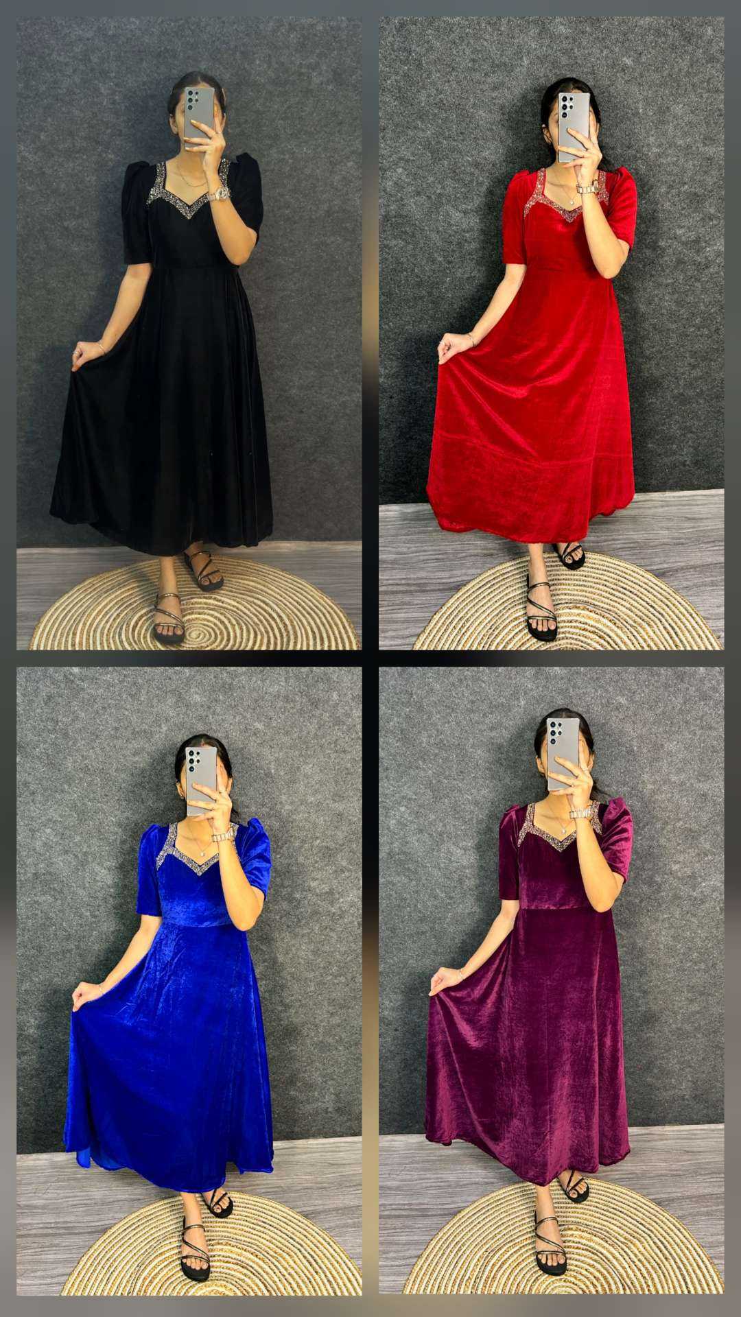 YNF Wholesale Velvet Party Gowns RIN214 Ailiya | Surat Manufacturer