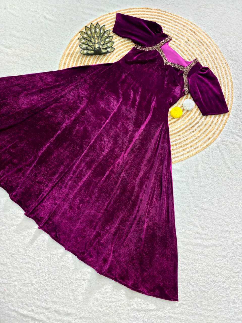 YNF Wholesale Velvet Party Gowns RIN214 Ailiya | Surat Manufacturer