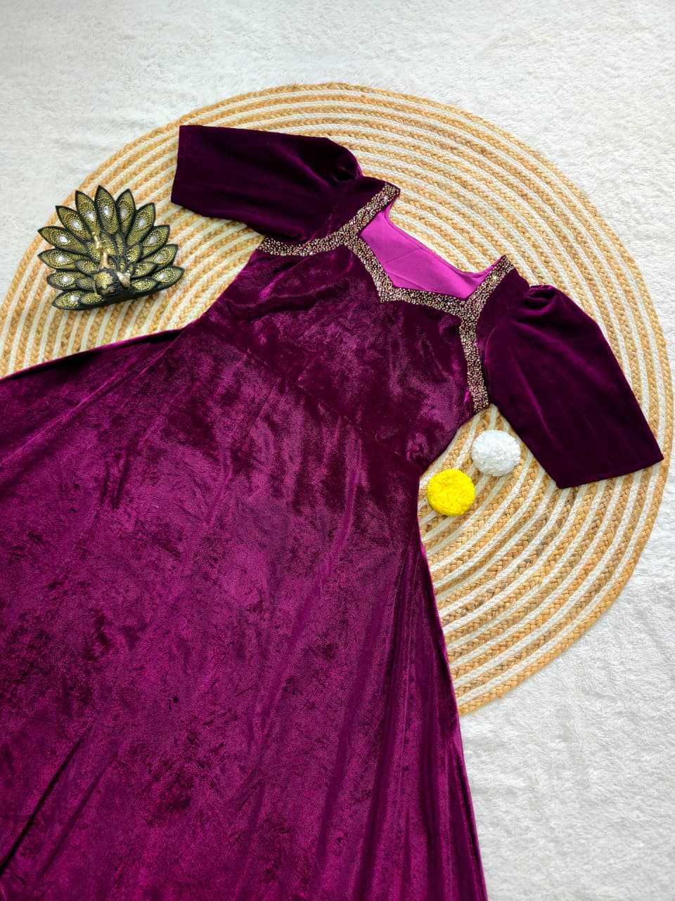 YNF Wholesale Velvet Party Gowns RIN214 Ailiya | Surat Manufacturer
