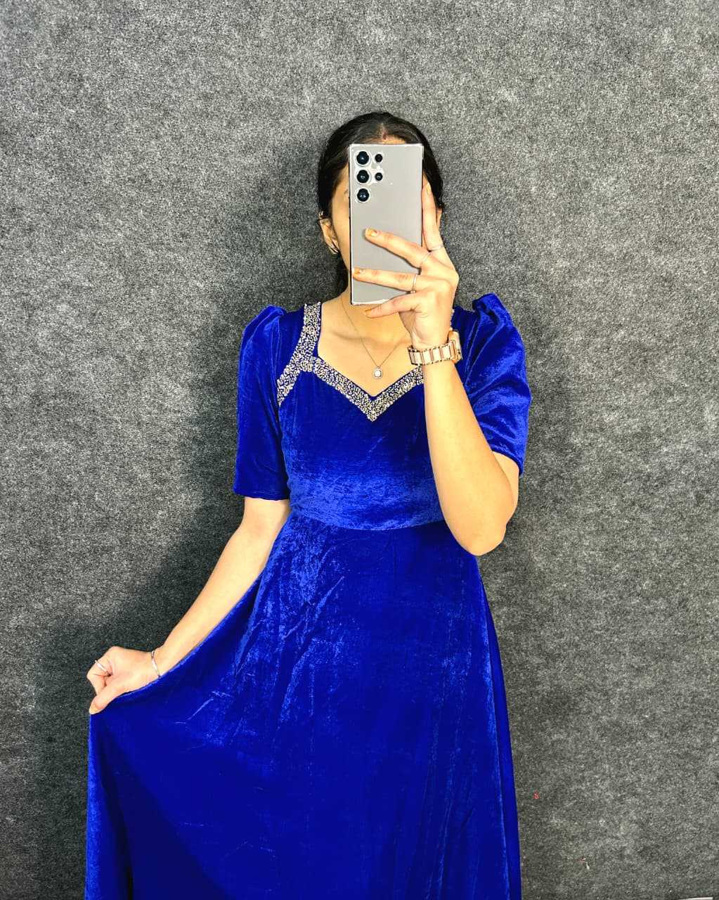 YNF Wholesale Velvet Party Gowns RIN214 Ailiya | Surat Manufacturer