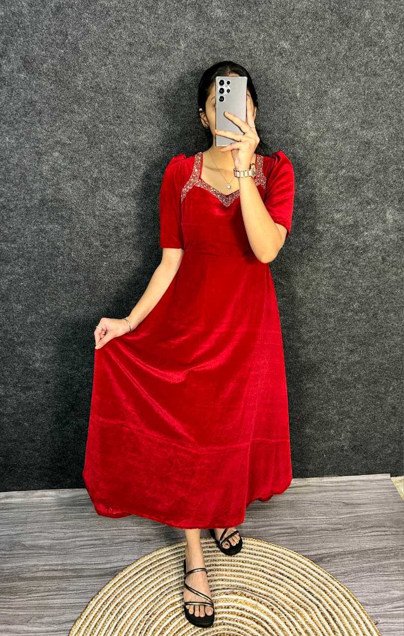YNF Wholesale Velvet Party Gowns RIN214 Ailiya | Surat Manufacturer