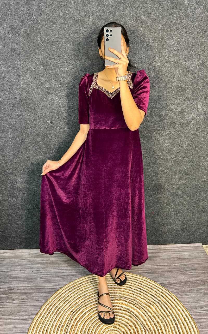 YNF Wholesale Velvet Party Gowns RIN214 Ailiya | Surat Manufacturer