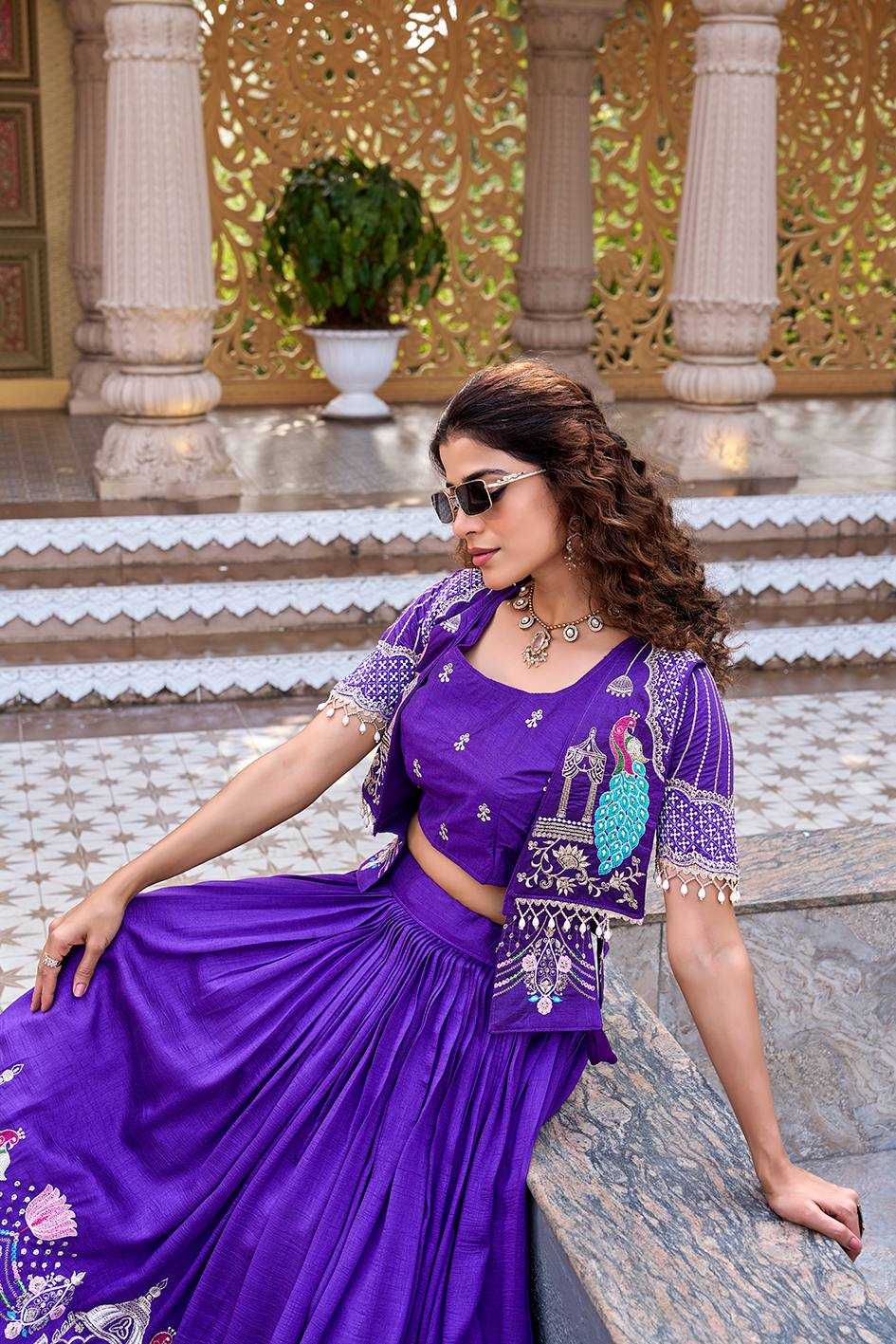 YNF Wholesale Vichitra Silk Embroidered Lehenga KESH498 177 | Surat Manufacturer