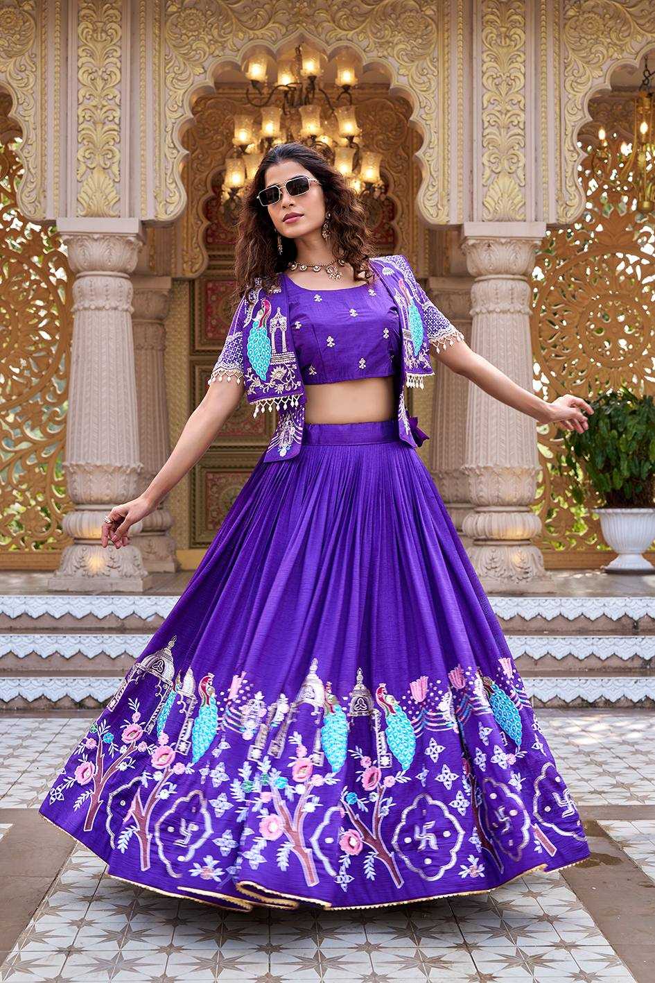 YNF Wholesale Vichitra Silk Embroidered Lehenga KESH498 177 | Surat Manufacturer