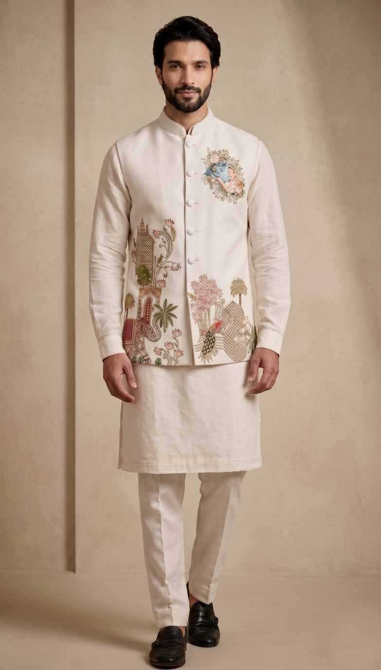 YNF Wholesale Viscose Mens Kurta Pyjama RIN223 Kurta Pyjama with Waistcoat -series 2410 To 2419 | Surat Manufacturer