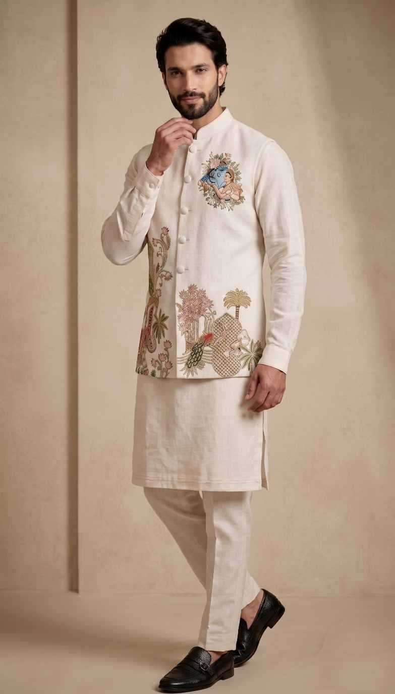 YNF Wholesale Viscose Mens Kurta Pyjama RIN223 Kurta Pyjama with Waistcoat -series 2410 To 2419 | Surat Manufacturer