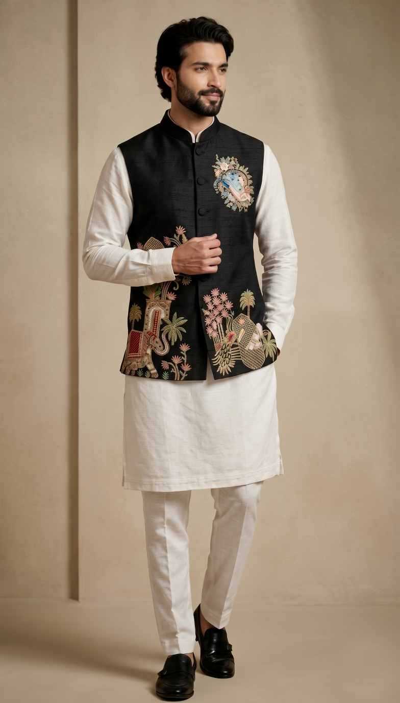 YNF Wholesale Viscose Mens Kurta Pyjama RIN223 Kurta Pyjama with Waistcoat -series 2410 To 2419 | Surat Manufacturer
