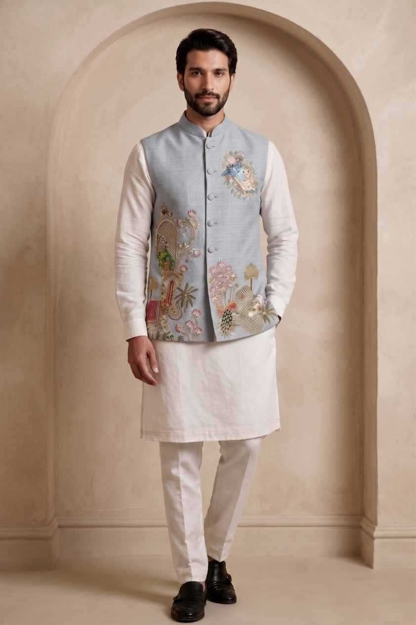 YNF Wholesale Viscose Mens Kurta Pyjama RIN223 Kurta Pyjama with Waistcoat -series 2410 To 2419 | Surat Manufacturer