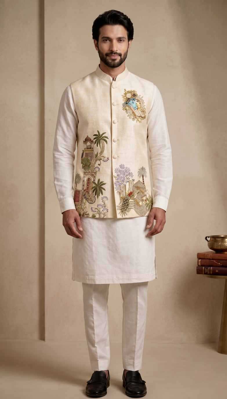 YNF Wholesale Viscose Mens Kurta Pyjama RIN223 Kurta Pyjama with Waistcoat -series 2410 To 2419 | Surat Manufacturer