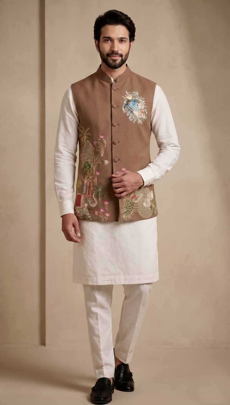 YNF Wholesale Viscose Mens Kurta Pyjama RIN223 Kurta Pyjama with Waistcoat -series 2410 To 2419 | Surat Manufacturer