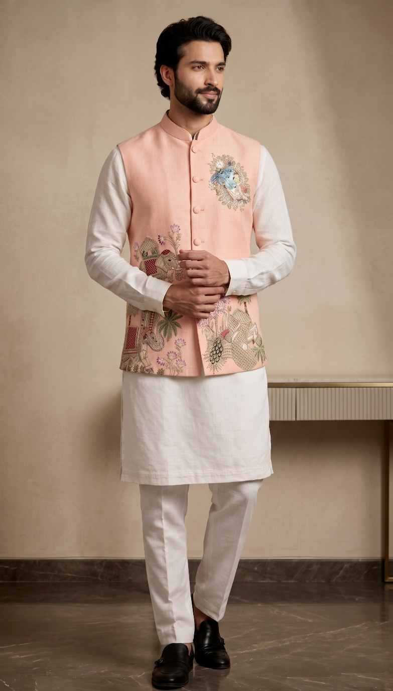 YNF Wholesale Viscose Mens Kurta Pyjama RIN223 Kurta Pyjama with Waistcoat -series 2410 To 2419 | Surat Manufacturer