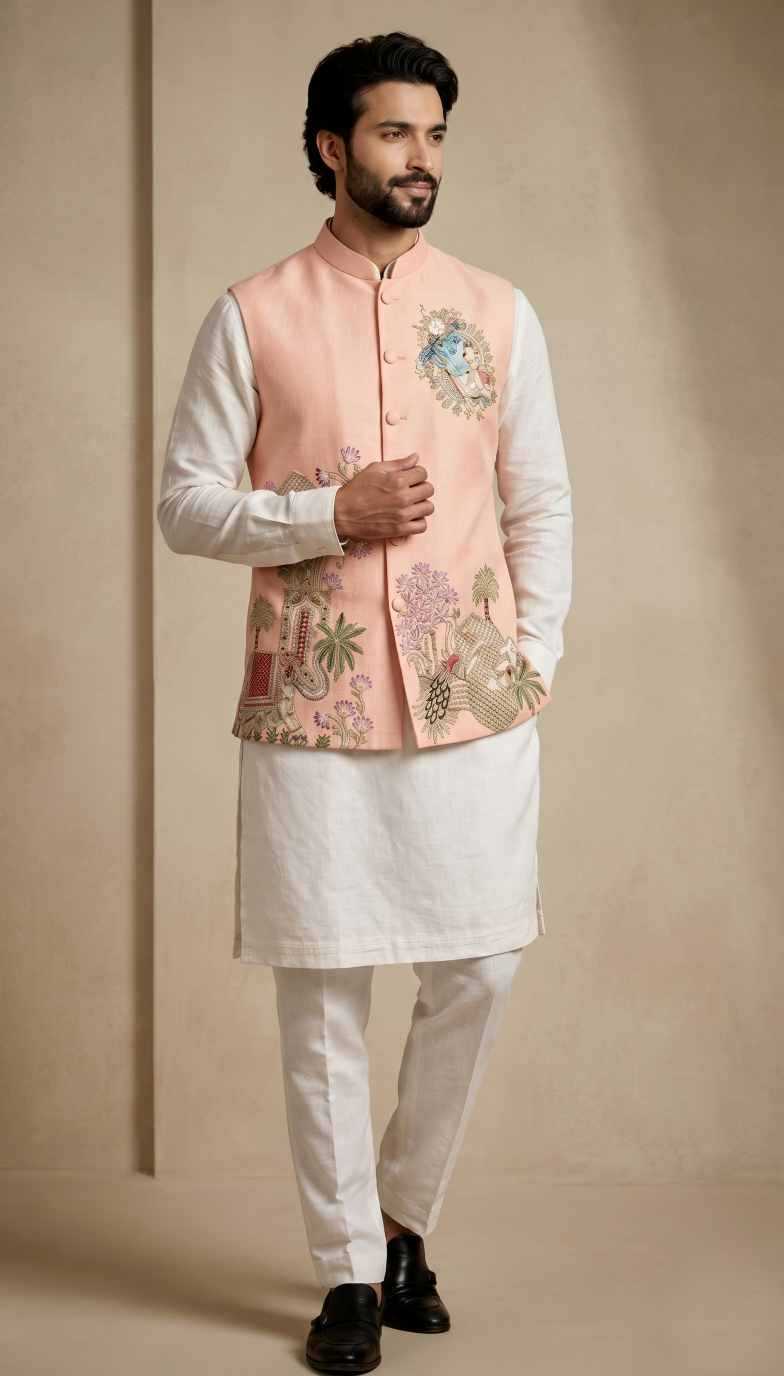 YNF Wholesale Viscose Mens Kurta Pyjama RIN223 Kurta Pyjama with Waistcoat -series 2410 To 2419 | Surat Manufacturer