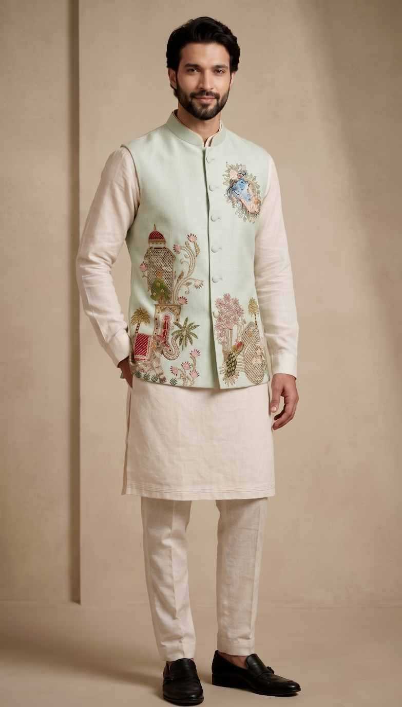 YNF Wholesale Viscose Mens Kurta Pyjama RIN223 Kurta Pyjama with Waistcoat -series 2410 To 2419 | Surat Manufacturer