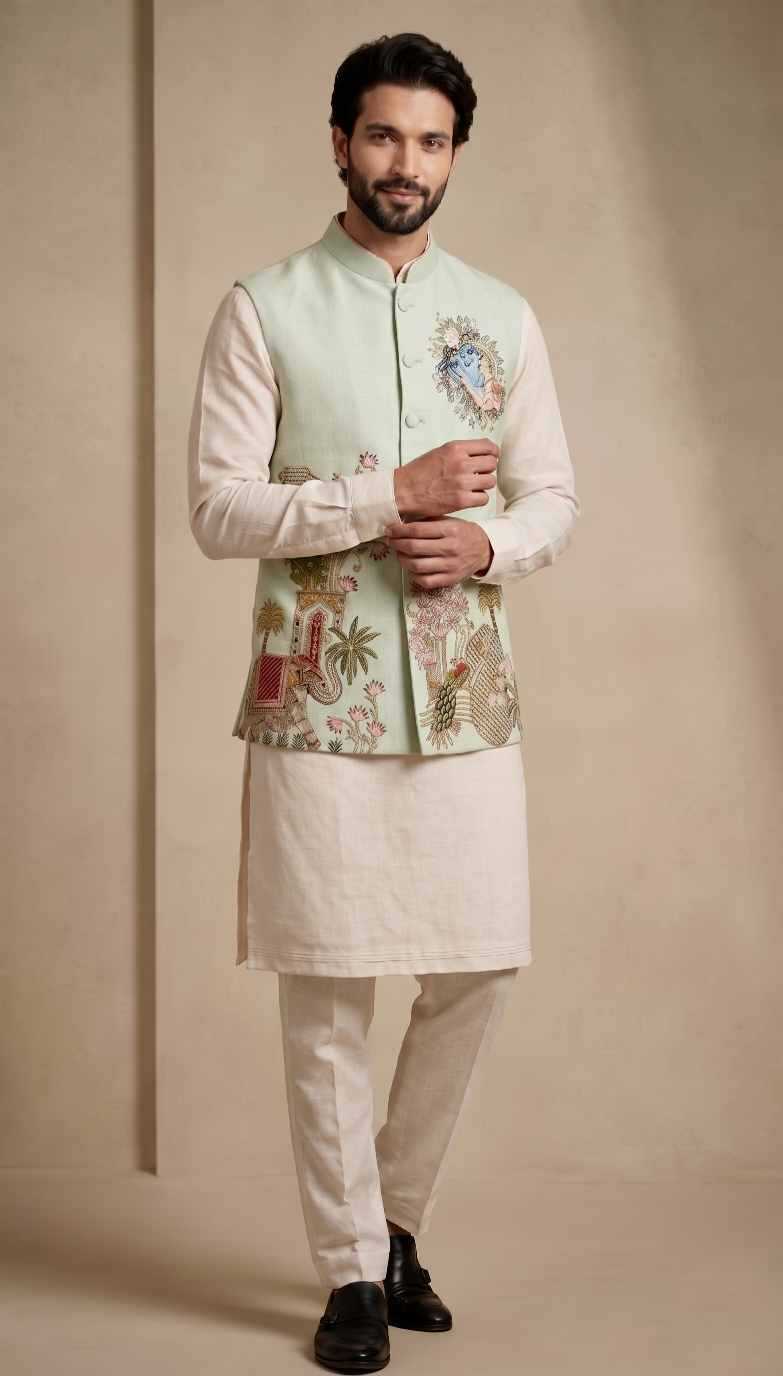 YNF Wholesale Viscose Mens Kurta Pyjama RIN223 Kurta Pyjama with Waistcoat -series 2410 To 2419 | Surat Manufacturer