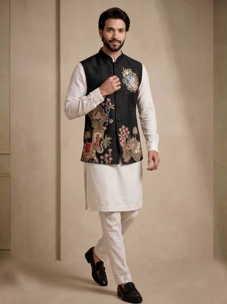 YNF Wholesale Viscose Mens Kurta Pyjama RIN223 Kurta Pyjama with Waistcoat -series 2410 To 2419 | Surat Manufacturer