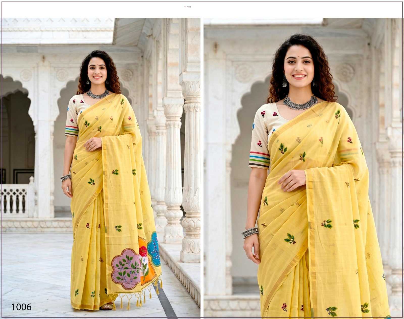 YNF Wholesale Cotton Fancy Sarees  | Surat Manufacturer