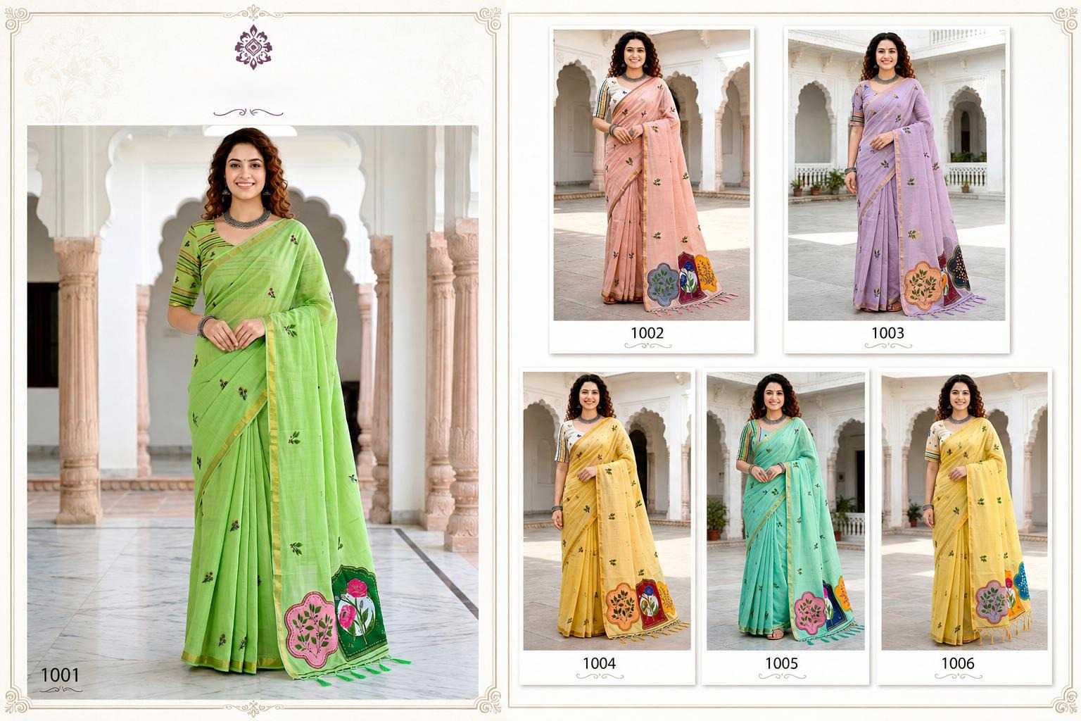 YNF Wholesale Cotton Fancy Sarees  | Surat Manufacturer