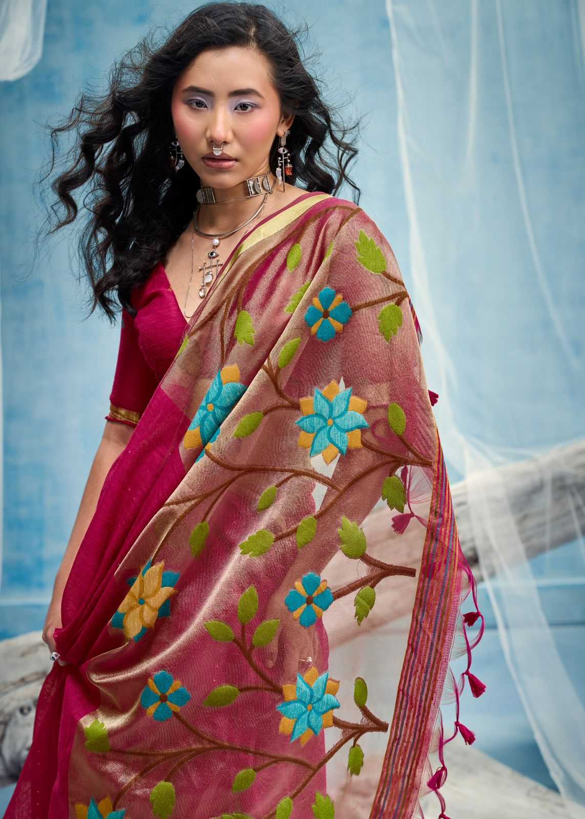 YNF Wholesale Soft Muga Silk Handloom Sarees  | Surat Manufacturer